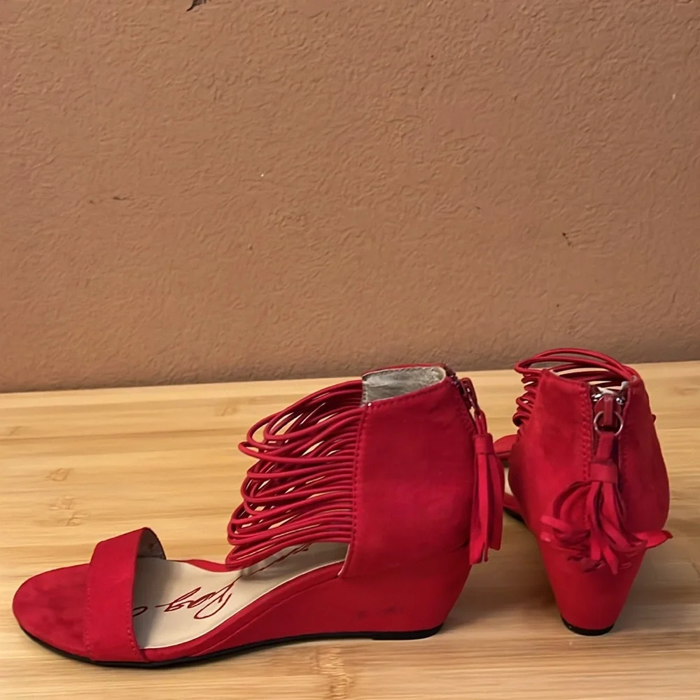 American Rag Carllie Red Strappy Women's Sandals - Picture 2 of 3
